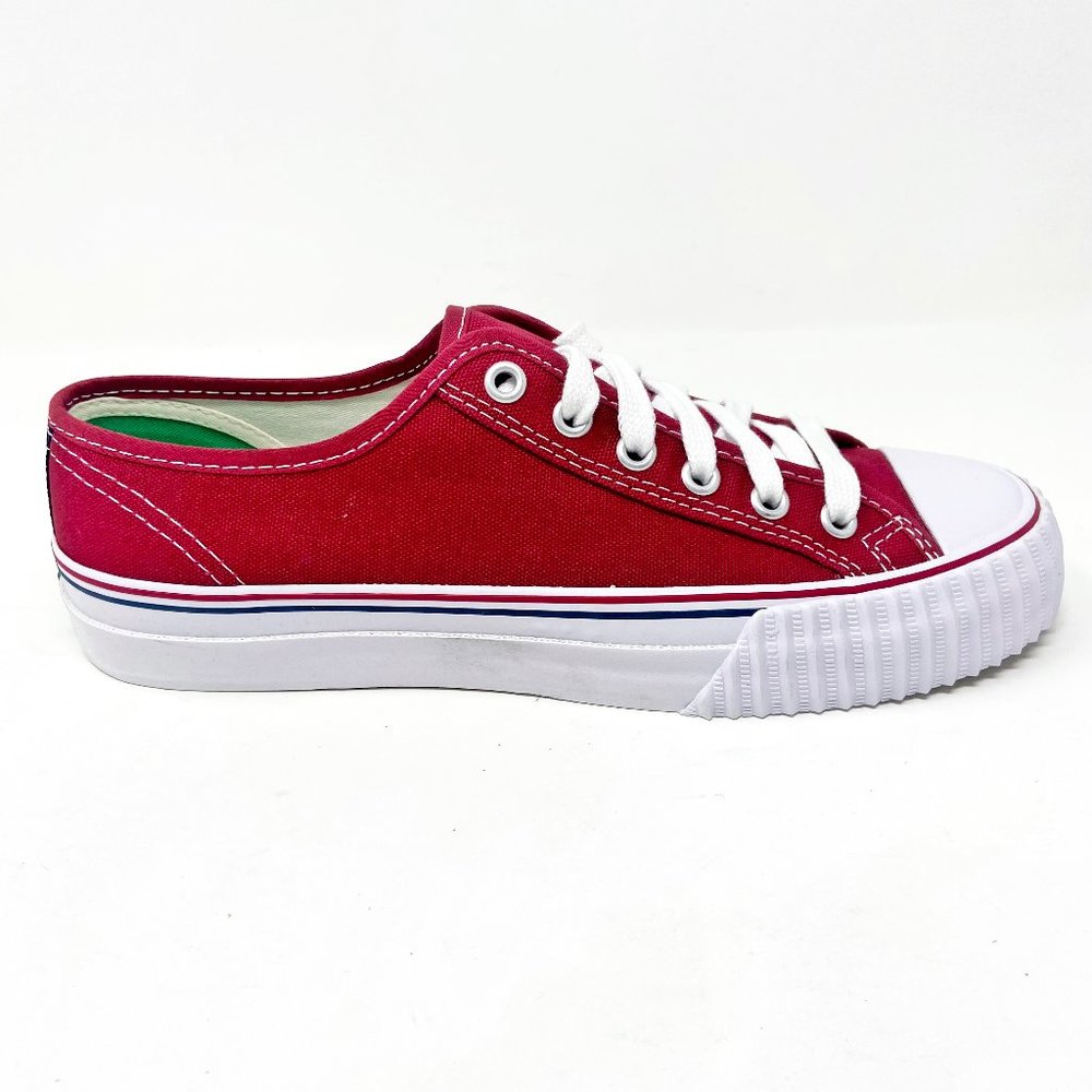 PF Flyers Center Lo Red White Womens Sneakers